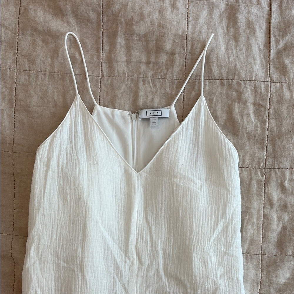White Sleeveless Jumpsuit